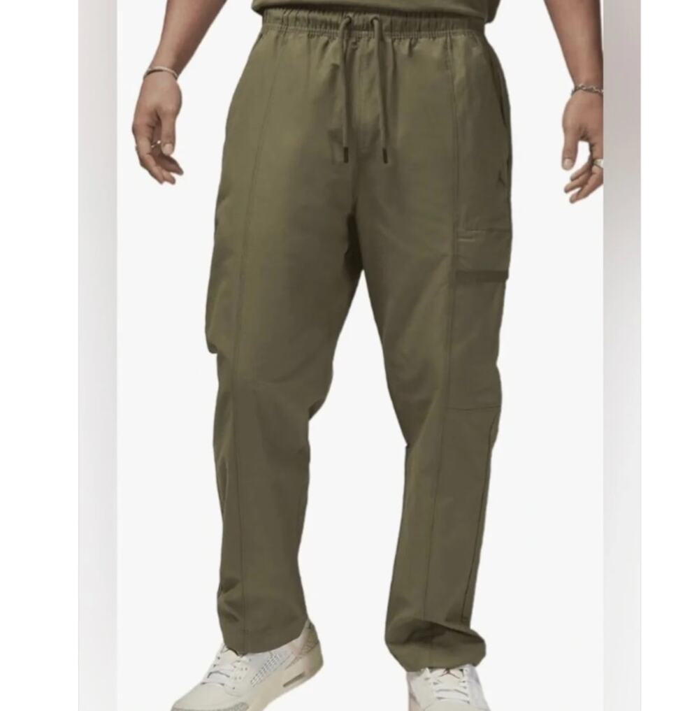 Nike Jordan Air Essentials Woven Olive Green Cargo Pants NWT Size M